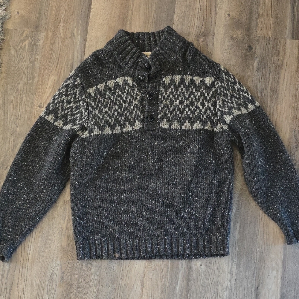 Carraig Donn Men's Wool Fisherman Sweater - L